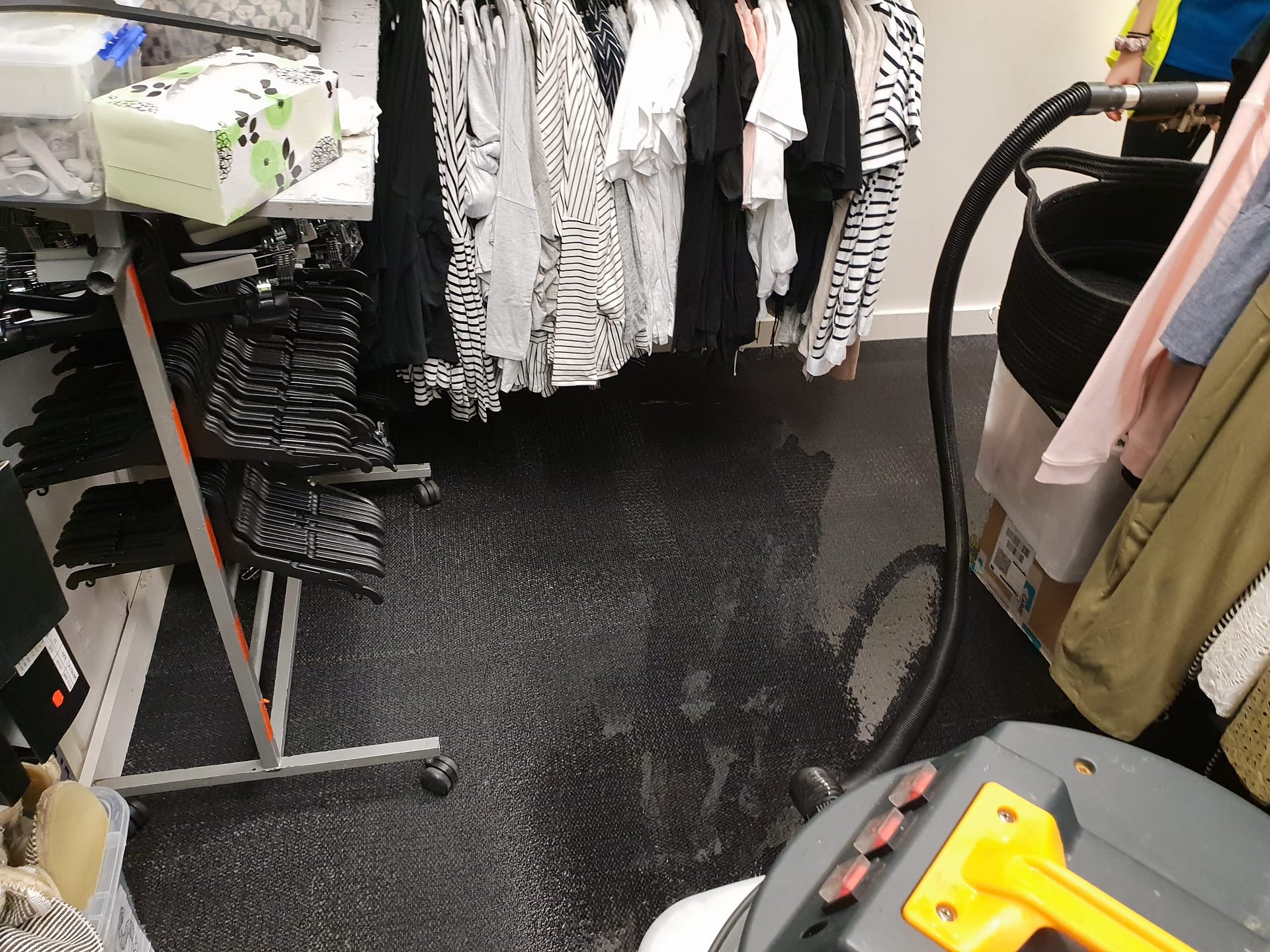 flood-damaged carpet